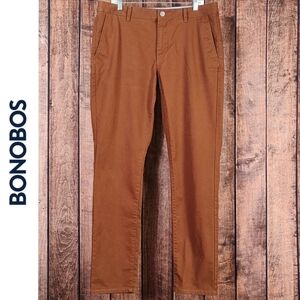 36x34 Tailored Fit Stretch Mens Saddle Brown Chino Excellent Condition